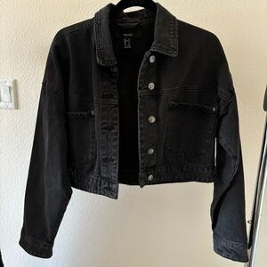 Black Denim Jacket from Forever 21